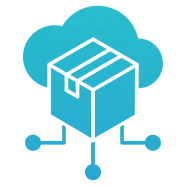 Cloud computing and logistics illustration