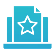 Star document icon on black background